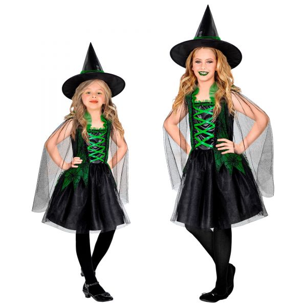 Wicked Witch (Kleid, Hut), 140/8-10 Jahre - Widmann