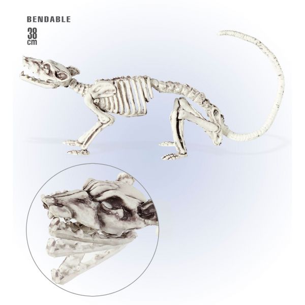 Rattenskelett Biegbar- 38 cm, - Widmann