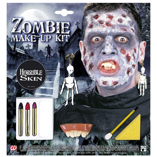 Schminkset Zombie mit Zubehör, - Widmann