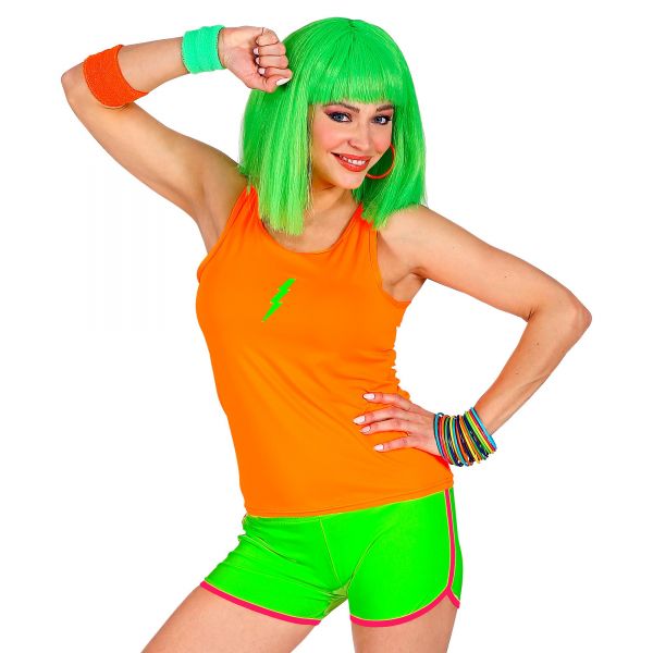 Neon grüne Hot Pants, One Size - Widmann