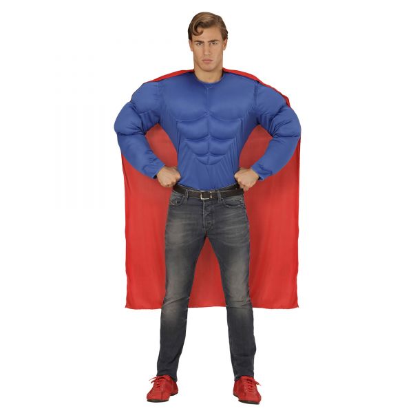 Super Muskel Held (Muskelshirt, Umhang), S - Widmann