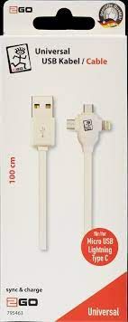 2GO Datenkabel UNI 3 in1 1m - 2Go