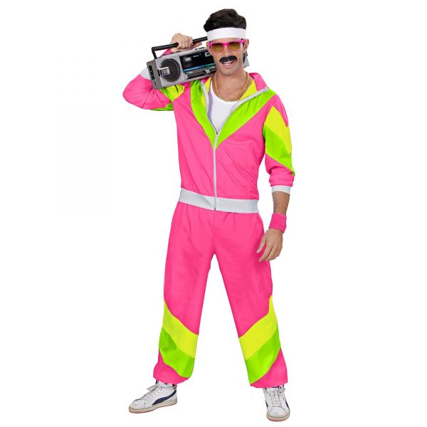80er Jahre Trainingsanzug (Oberteil, Hose), L - Widmann