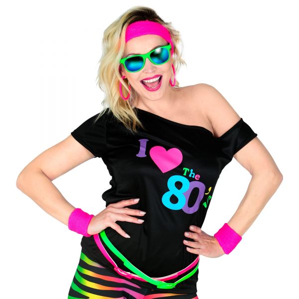 80er Jahre Mode (Shirt), L/XL - Widmann