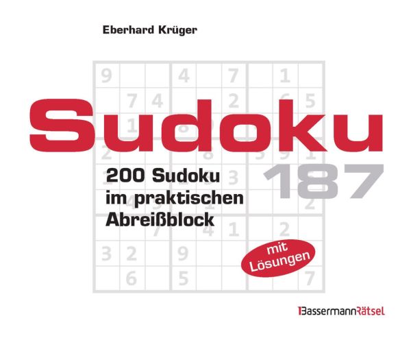 Sudoku Block 187: 200 Sudoku im praktischen Abreißblock