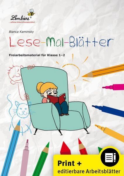 Lese-Mal-Blätter, m. CD-ROM: Freiarbeitsmaterial für Klasse 1-2. Kopiervorlagen. Mit CD-ROM - komple - Lernbiene Verlag