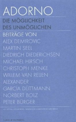 Adorno. Die Möglichkeit des Unmöglichen, Textband. Adorno. The possibility of the impossible, Text. - Suhrkamp,Vice Ver...
