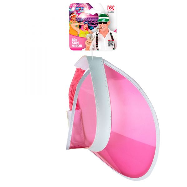 Pinke 80er Jahre Sonnenkappe, One Size - Widmann