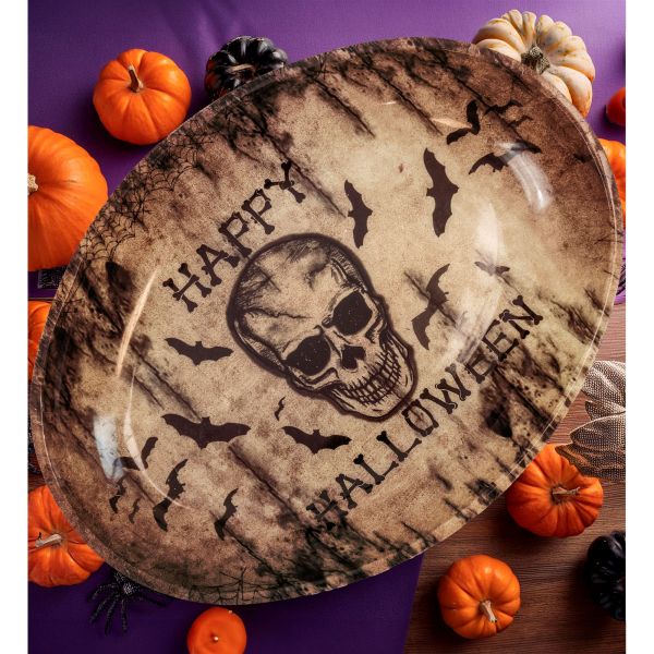 Happy Halloween Totenkopf Schale 40 X 30,5 cm - Widmann