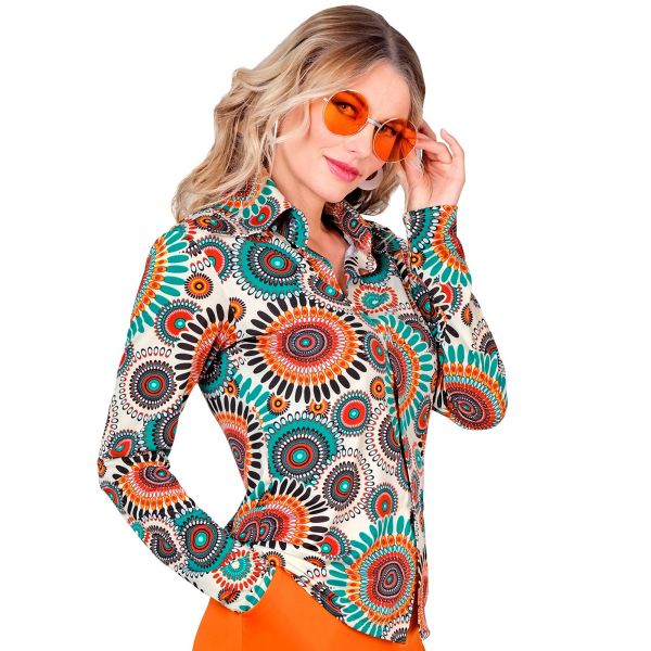 60Er Jahre Bluse Vintage (Bluse), XXL - Widmann