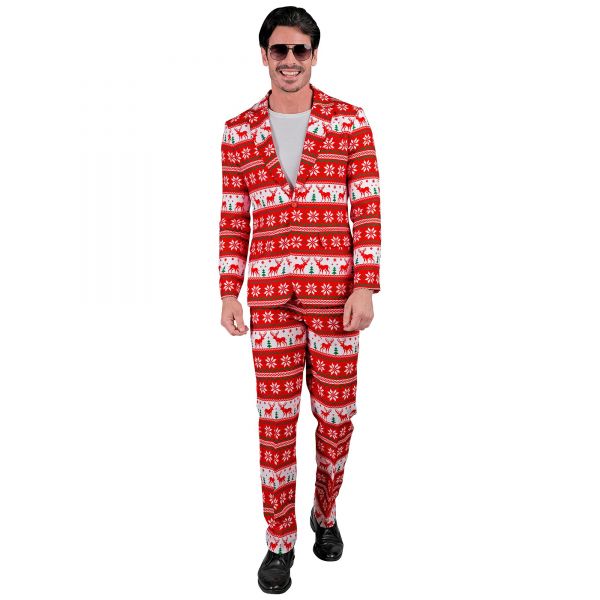 Merry Christmas Party Fashion Anzug (Jackett, Hose), XXL - Widmann