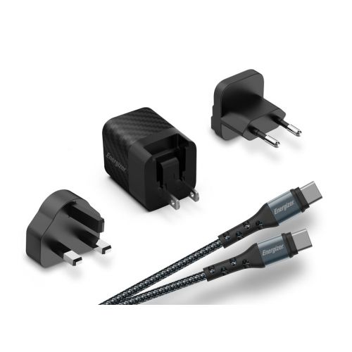 Energizer Ultimate Wall charger USB-C USB 2USB EU black mit USB-C USB Kabel - Energizer