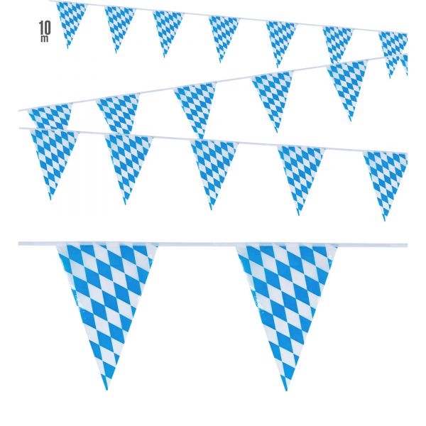 Wimpelkette Bayern aus Pvc 10 M - Auch Den Aussenbereich Geeignet (20 Wimpel, Grösse 20X30 cm), - Widmann