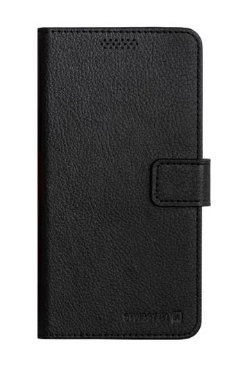 Swissten Case LIBRO UNI BOOK II XL Schwarz LEATHERETTE (158 x 80 mm) - Swissten