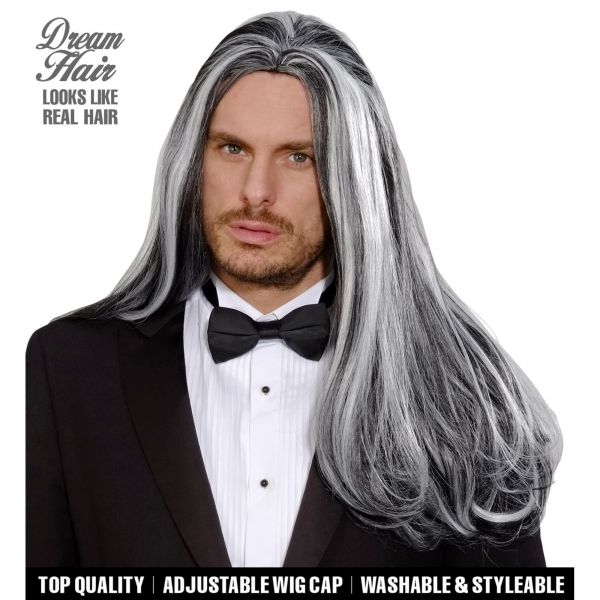 Perücke Dream Hair Viktorianischer Vampir in Farbiger Box, - Widmann