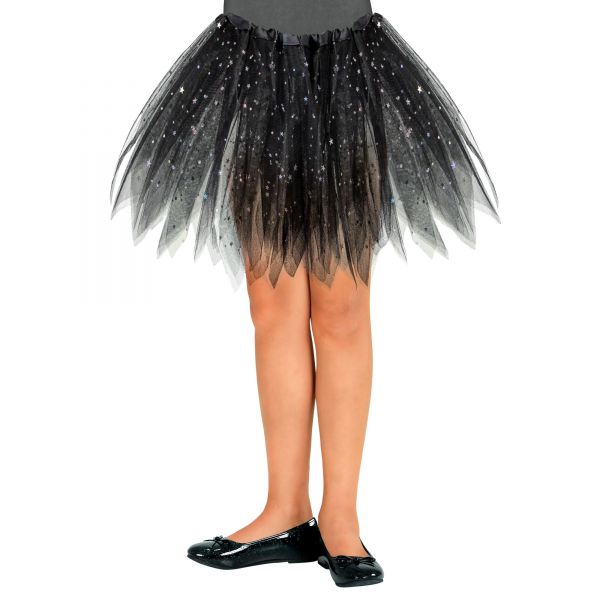 Schwarzer Glitzernder Tutu 30 cm, - Widmann