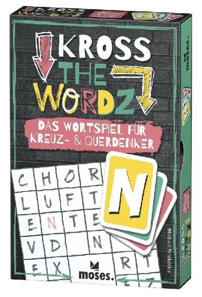 Kross the Wordz (Spiel): Das Wortspiel für Kreuz- und Querdenker - moses. Verlag