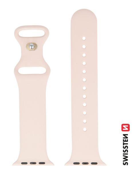 Swissten Silikonarmband für Apple Watch 42 / 44 / 45 / 49 mm PINK Sund - Swissten