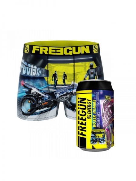 Freegun Herren Boxershort in Dose Motiv 1, Grösse S - Freegun