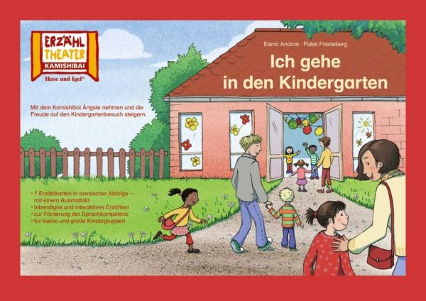 Kamishibai: Ich gehe in den Kindergarten: 7 Bildkarten für das Erzähltheater - Hase und Igel