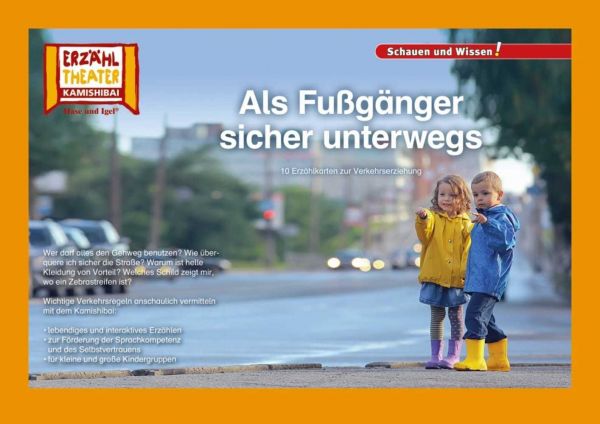 Kamishibai: Als Fußgänger sicher unterwegs: 10 Fotobildkarten für das Erzähltheater - Hase und Igel