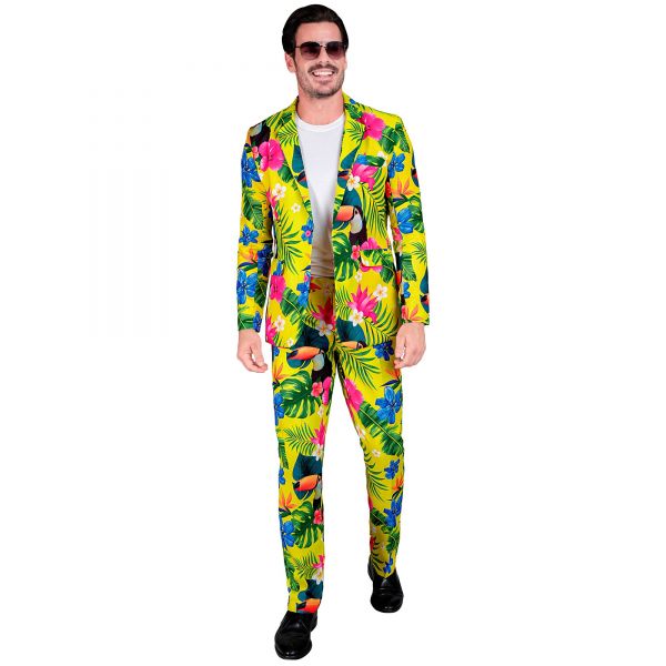 Neon Tropicana Party Fashion Anzug(Jackett, Hose), S - Widmann
