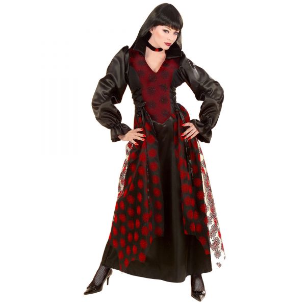 Viktorianische Vampirin (Kleid, Halsband mit Juvel), M - Widmann