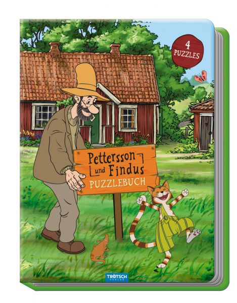 Pettersson und Findus, Puzzlebuch: 4 Puzzles - Trötsch