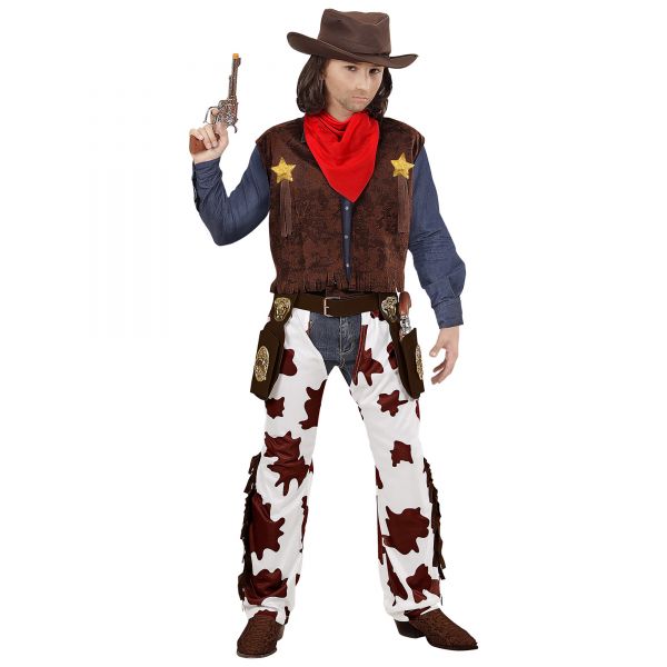 Cowboy (Weste, Chaps, Hut, Bandana), 158 cm / 11-13 Jahre - Widmann