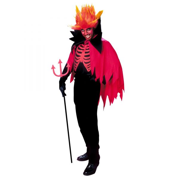 Diablo (Oberteil, Umhang mitKragen, Hörner), S - Widmann