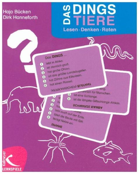 Das Dings: Tiere (Spiel): Lesen - Denken - Raten - Kallmeyer,Klett