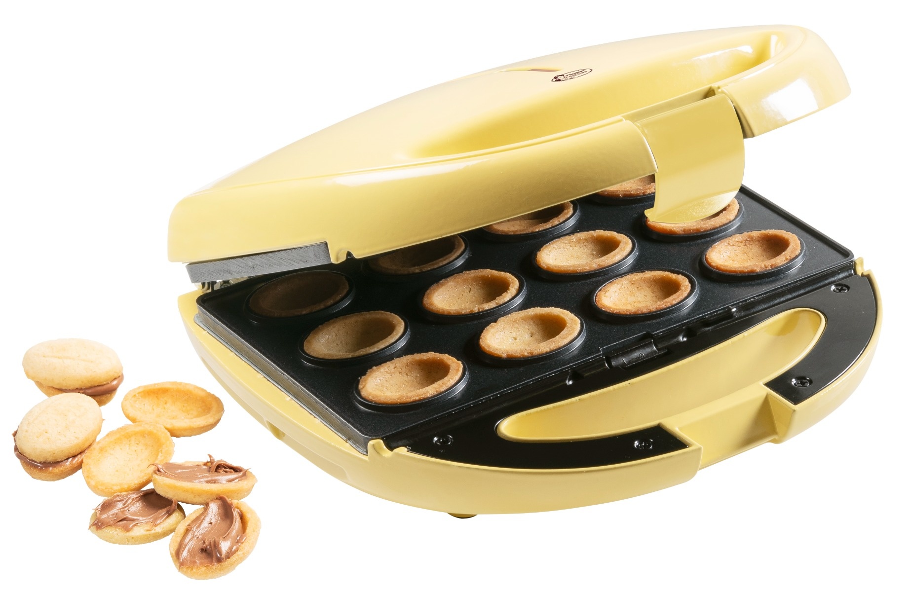 Bestron Zaubernuss Waffeleisen für russische Oreschki Gelb | Backen
