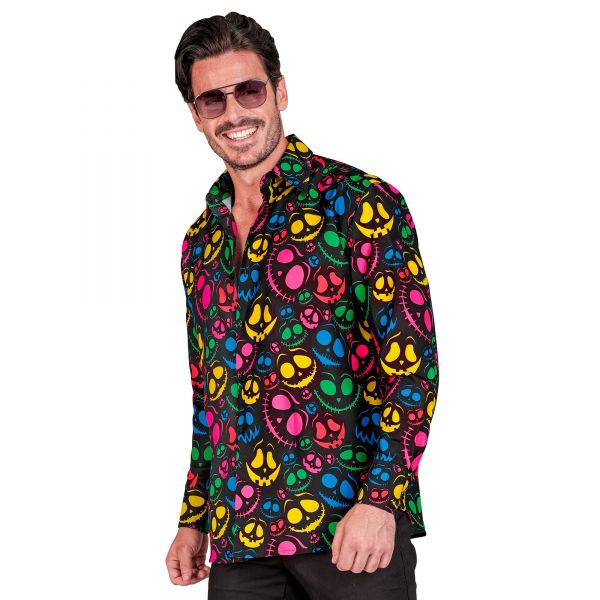 Neon Gespenster Party Fashion Hemd (Hemd), XXL - Widmann