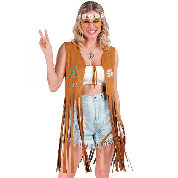 Hippie (Weste), XXL - Widmann