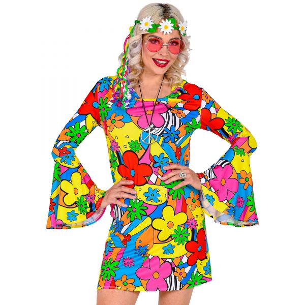 The 60s Fashion - Flower Power”(Kleid), XXL - Widmann