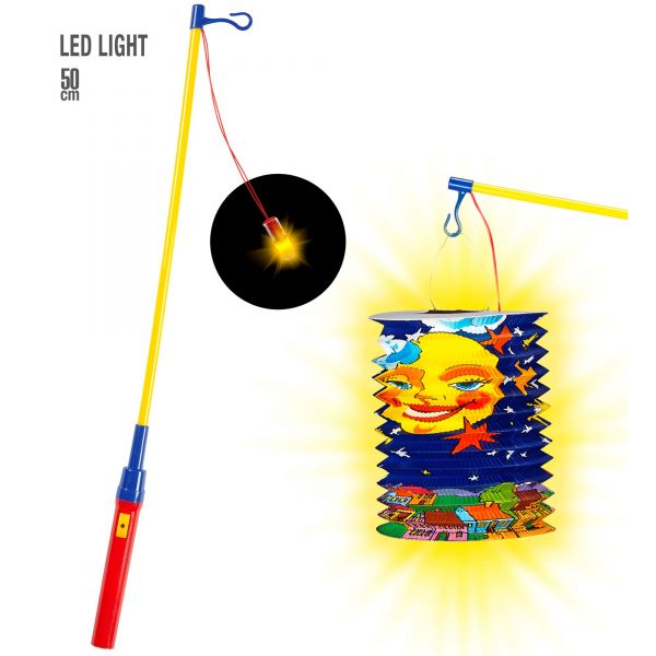 Laternenhalter mit Led-Licht 50 cm, - Widmann