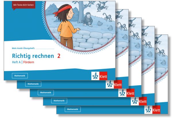 Mein Anoki-Übungsheft - Richtig Rechnen 2. Heft A | Fördern: Übungsheft im 5er-Paket Klasse 2