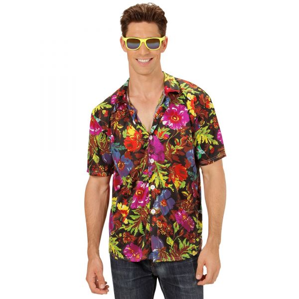 Hawaii Hemd Schwarz, M/L - Widmann