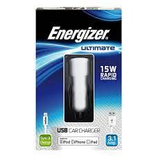 Energizer Ultimate iP5/5S/6/6Plus, iPad car charger 2 USB 3 ampera - Energizer