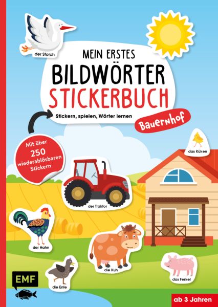 Mein erstes Bildwörter-Stickerbuch - Bauernhof: Stickern, spielen, Wörter lernen mit über 250 wieder