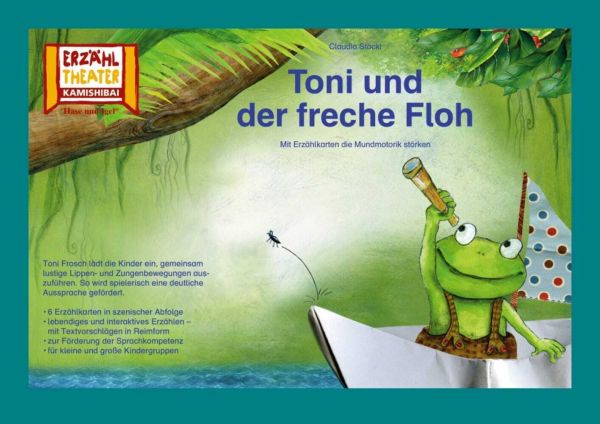 Kamishibai: Toni und der freche Floh: 6 Bildkarten für das Erzähltheater - Hase und Igel