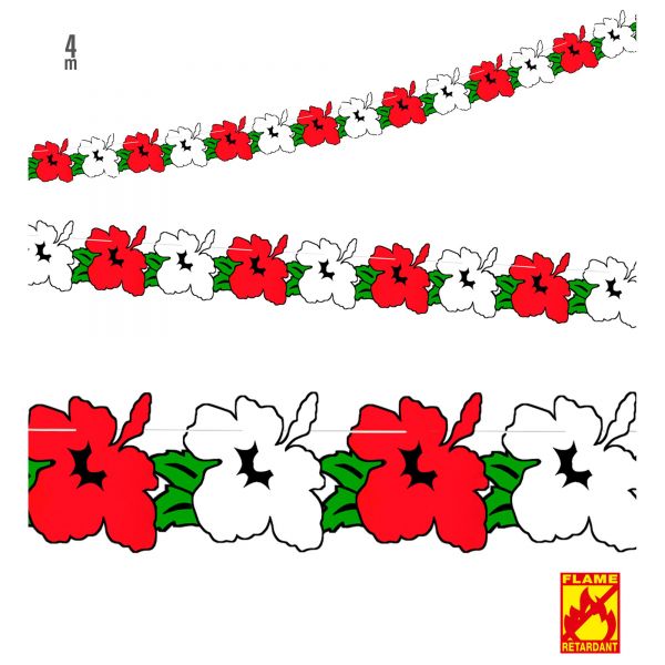 Girlande Orchidee 4 M - Schwer Entflammbar, - Widmann