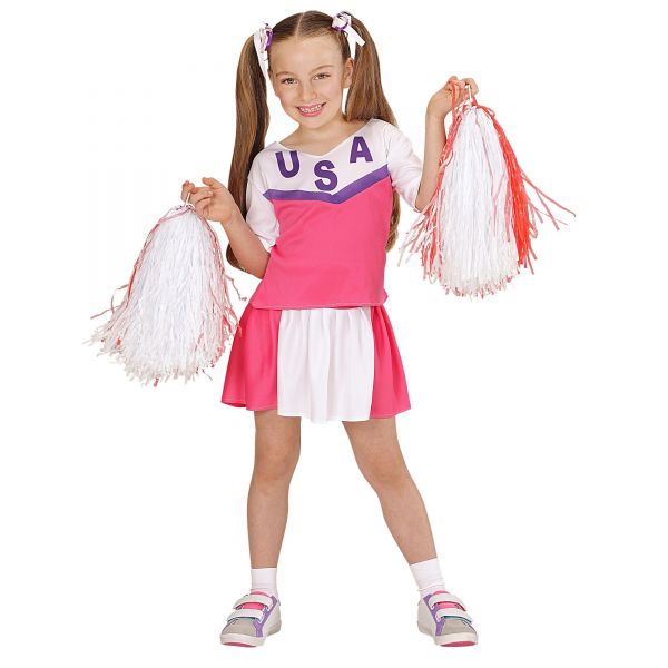 Cheerleader (Oberteil, Rock), 116 cm / 4-5 Jahre - Widmann