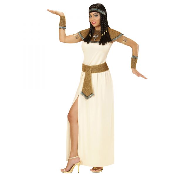 Cleopatra (Kleid, Gürtel, Kragen, Armbänder, Kopfschmuck), XL - Widmann