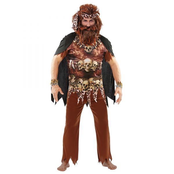 Voodoo Priester (Oberteil, Hose, Sitrnband, Umhang), L - Widmann