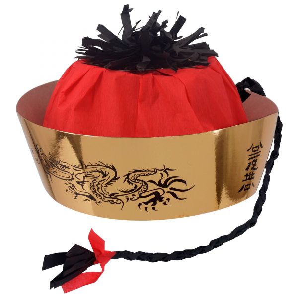 Chinesenhut aus Leichter Pappe, - Widmann