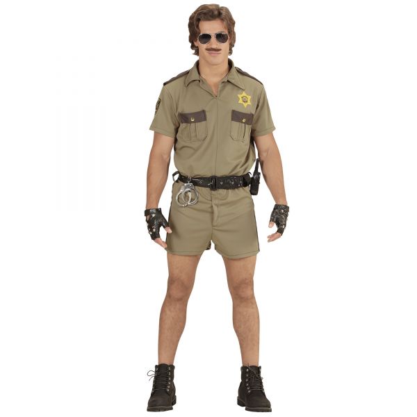 Kalifornianischer Highway Streifenpolizist (Hemd, Shorts, Gürtel), M - Widmann