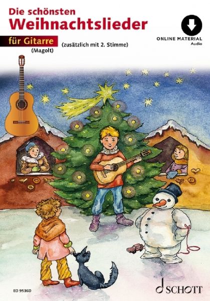 Die schönsten Weihnachtslieder: sehr leicht bearbeitet. 1-2 Gitarren. - Schott Music Mainz