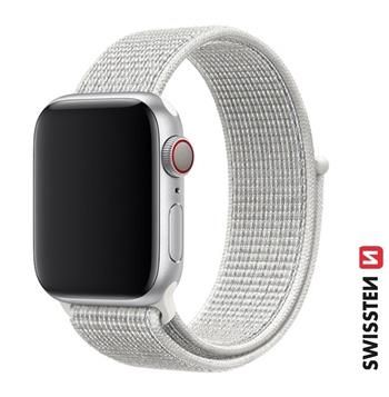 Swissten Nylonarmband für Apple Watch 38 / 40 / 41 mm Weiss - Swissten
