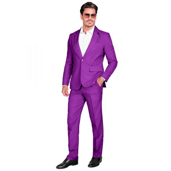 Violetter Party Fashion Anzug (Jackett, Hose), XXL - Widmann